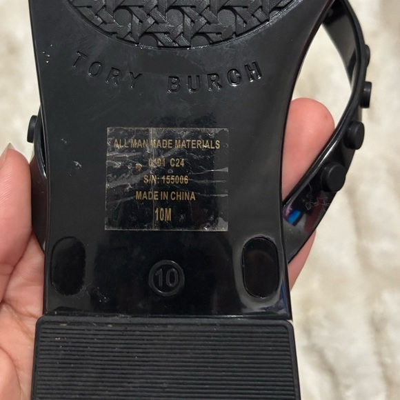 TORY BURCH Women's Studded Jelly Thongs Sandals Flats - Picture 12 of 12